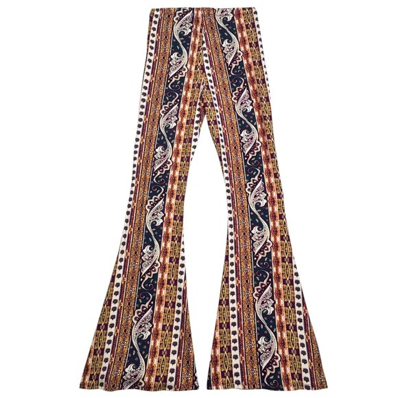 BEAR DANCE BOHO FLARE LEGGING PANT STRETCH HIPPIE GRANOLA COTTAGECORE M - Picture 3 of 5